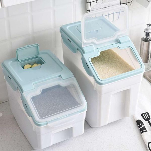 

storage bottles & jars 15kg/10kg rice grain box sealed moisture-proof large pet container mildew anti-oxidation