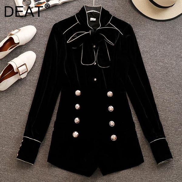 

women's tracksuits deat women solid black shorts two piece set turn down collar casual temperament chic fashion autumn winter 2021 11j0, Gray