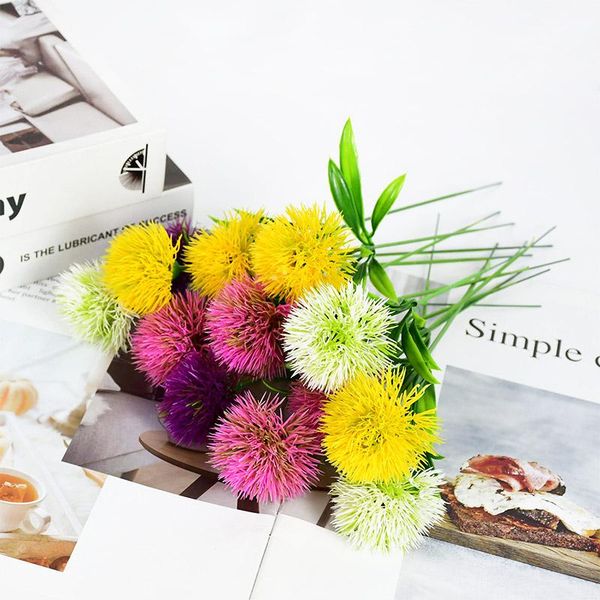 

decorative flowers & wreaths 10pcs artificial dandelion bouquets plastic fake plants flower for wedding party decoration home diy vases