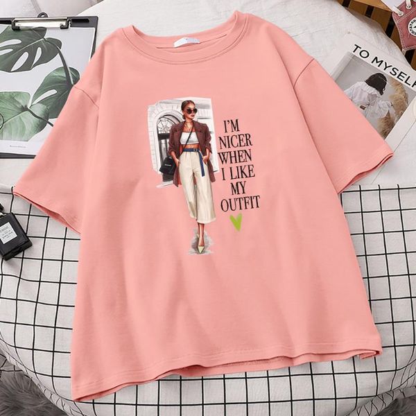 

running jerseys oversize o-neck t shirts i'm nicer when i like my outfit print vintage comfortable man t-shirts regular sleeve t-shirt, Black;blue