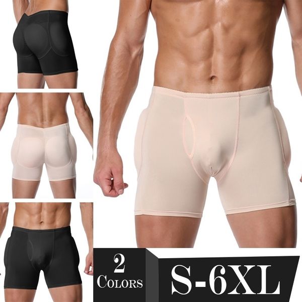 Männer Butt Lifter Shapewear Shaper Control Hüfte Pads Enhancer Abnehmen Shorts Unterwäsche Boxer Kurze Gepolsterte Buttlifter Oberschenkel Mantel