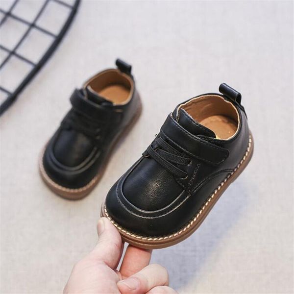 

flat shoes baby toddler 0-3 years old infant casual boys soft-soled leather girls flats, Black;grey