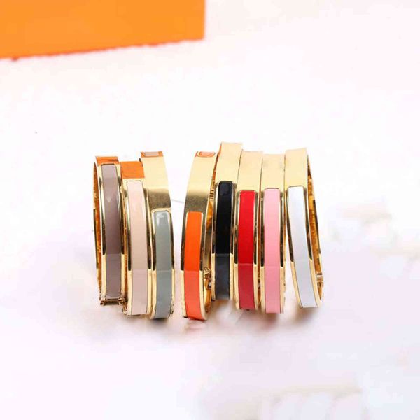 

brand bracelet fashion titanium steel women's bangle bracelet not fade classic bracelets designs narrow version gold plated cuff bangle, Black