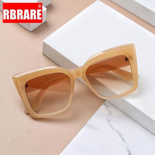 

sunglasses rbrare cat eye women 2021 brand designer sun glasses classic oversized square vintage mujer, White;black