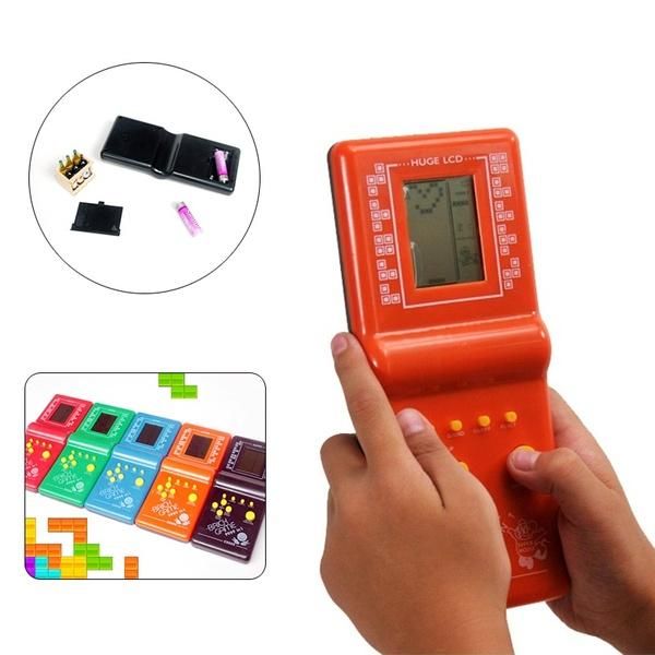 

classic fun tetris hand held system game toys brick gaming device educational for child gift portable players