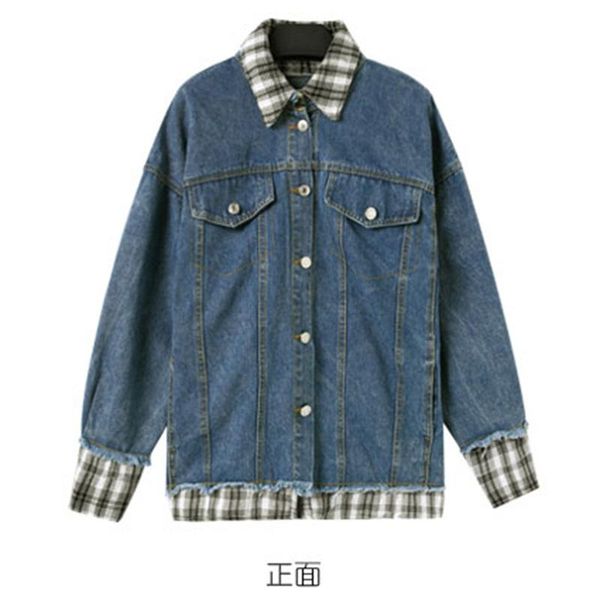 

women's jackets spring and autumn vacation two-piece overalls korean version loose student all-match denim jacket fashion retro, Black;brown