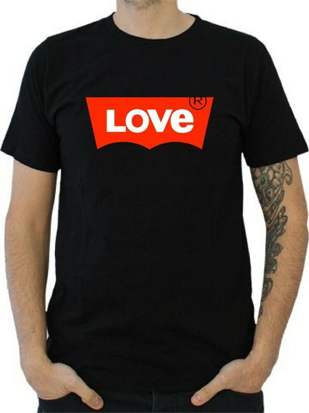 

mens t-shirt love amour, White;black