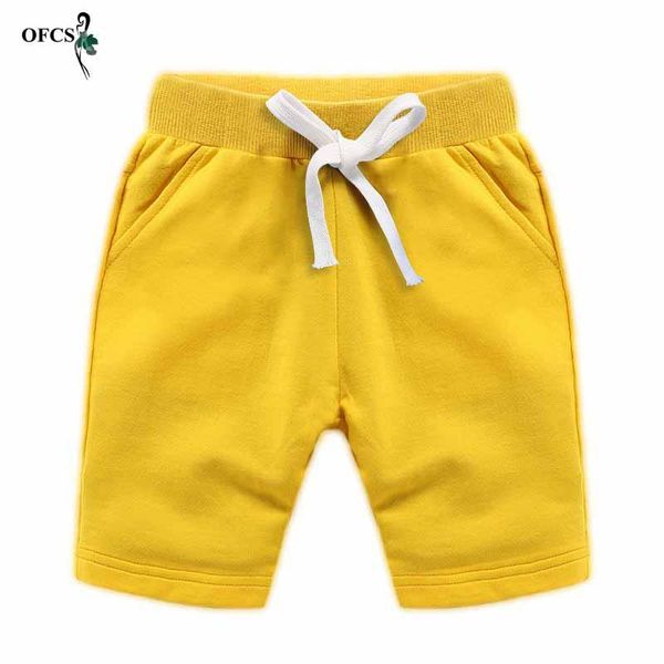 

shorts ofcs baby children's colorful summer fashion cotton trousers kids boys solid beach pants clothing size80-150, Black