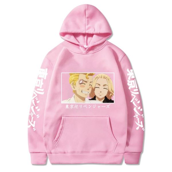 

men's hoodies & sweatshirts 2021 japanese anime tokyo revengers hoodie men kawaii harajuku manga graphic unisex, Black