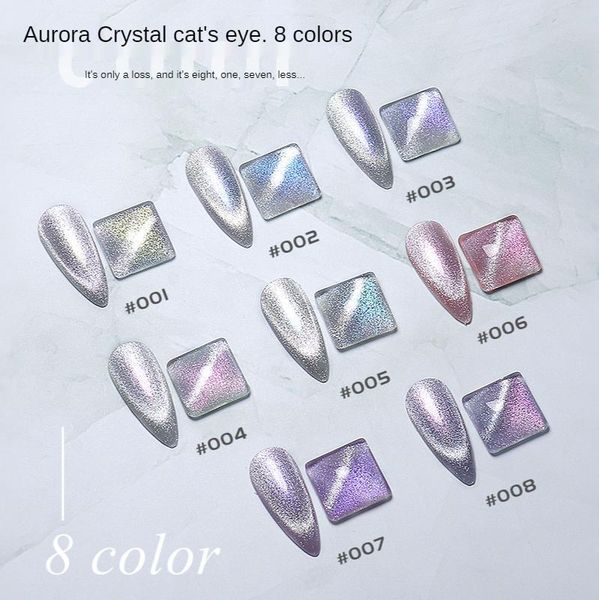 

nail gel jade cat eye magnet hybrid varnish holographics laser glitter uv base art for manicure chameleon, Red;pink