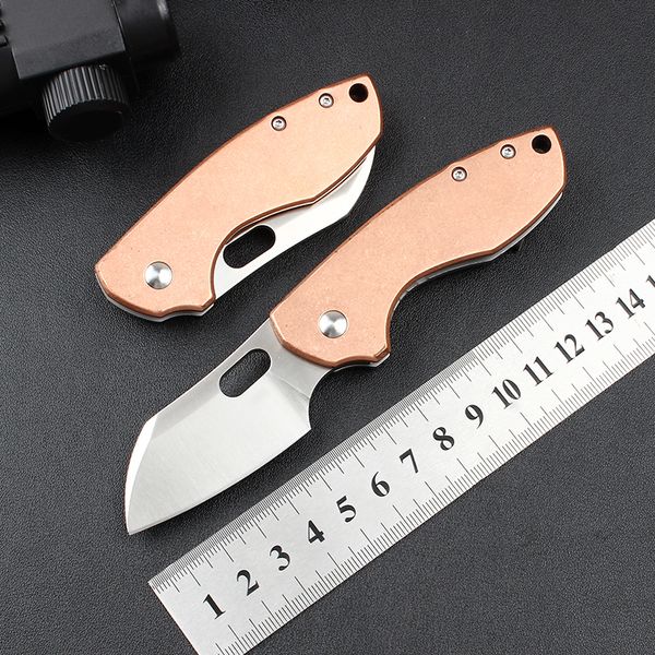 NUOVO 5311 coltello pieghevole tascabile 8cr13mov lama 420 manico in rame acciaio tattiche di sopravvivenza all'aperto caccia strumento di autodifesa