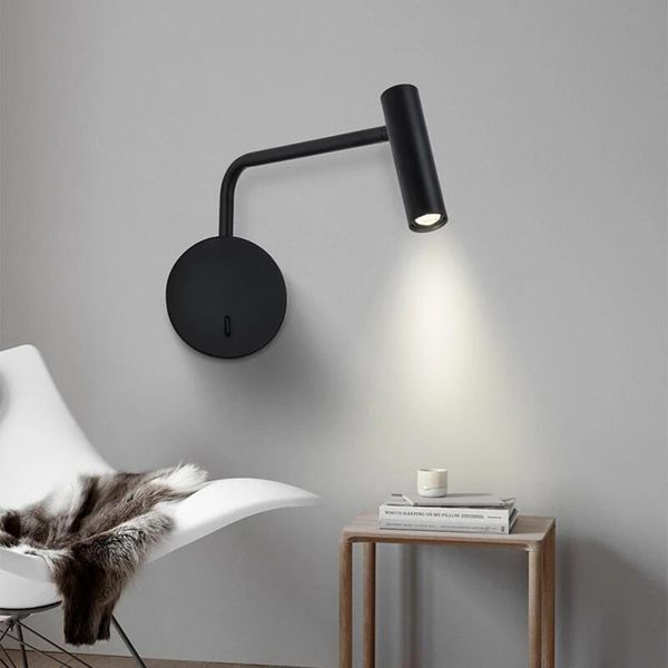 

wall lamp yonntech led 3w light iron w/ switch rotatable bedroom bedside indoor lighting home deco fixtures reading
