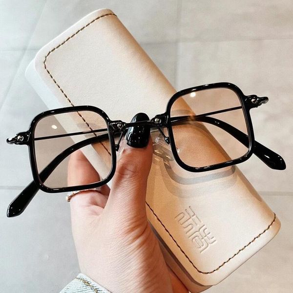 

outdoor eyewear vintage small square black brown sunglasses for men fashion brand hip hop sun glasses women chic ultralight gradient shades