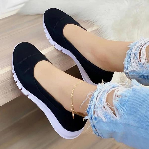 

sandals whnb women's ladies fashion 2021 slip on female casual flat canvas shoe plus size sneakers women shoes, Black