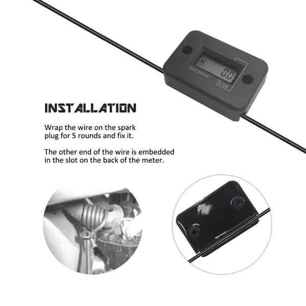 

tach vibration hour meter counter rpm waterproof, wireless y5ja timers
