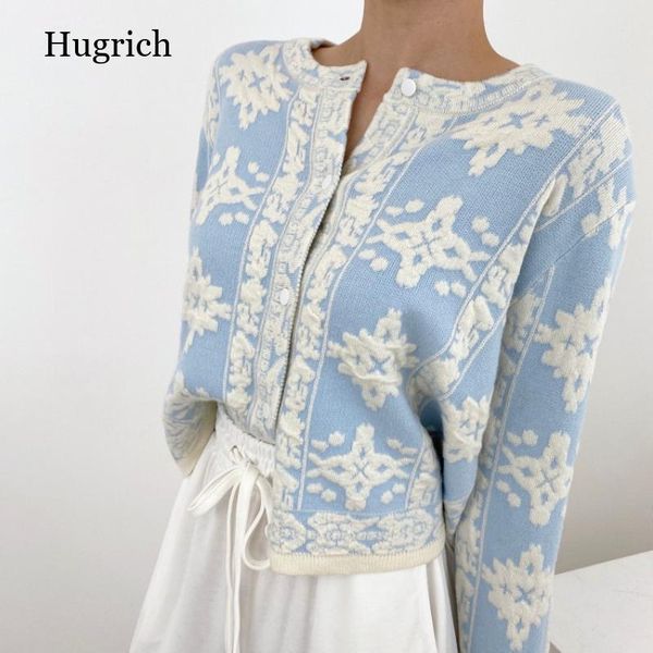 

women's knits & tees 2021 autumn stereoscopic floral korean cardigans sweaters women long sleeve single-breasted vintage elegant ladie, White