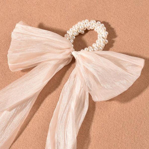 

hair clips bowknot rope with yarns tied high elasticity elegant fashion ties bands ponytail holder for women accessories @me