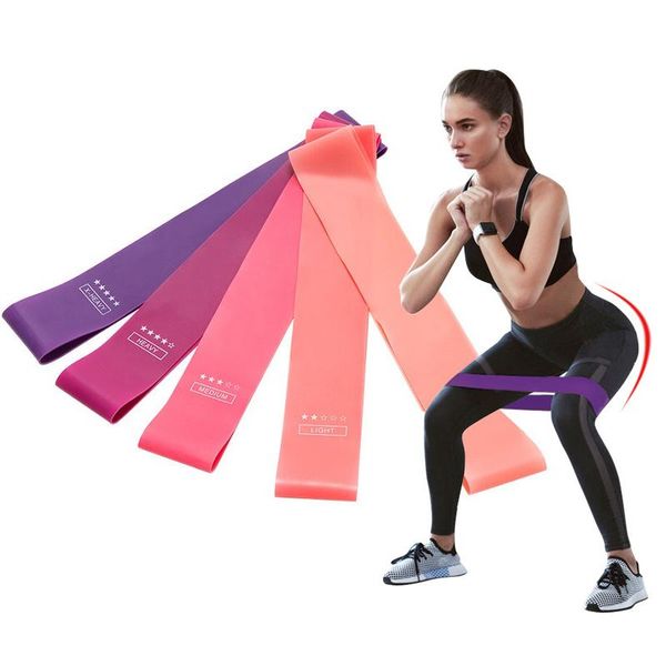 

yoga accessories fitness rally mini training resistance band latex squat stretching ring gradient elastic bands