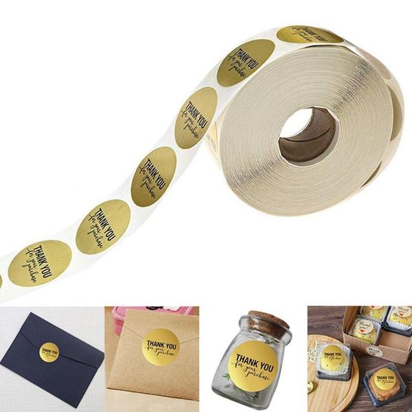 

gift wrap roll gold thank you for baking sticker label special v7h4