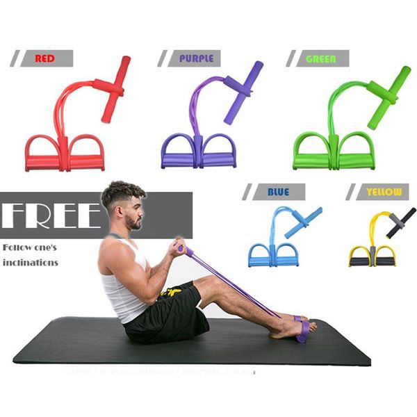 

tube strong fitness resistance bands latex pedal exerciser women men sit up pull ropes yoga equipment