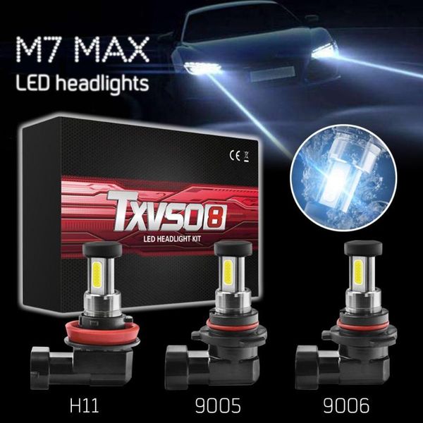 

car headlights 2pcs h11/9005/9006 110w 30000lm led headlight conversion globes canbus bulbs beam 6000k kit