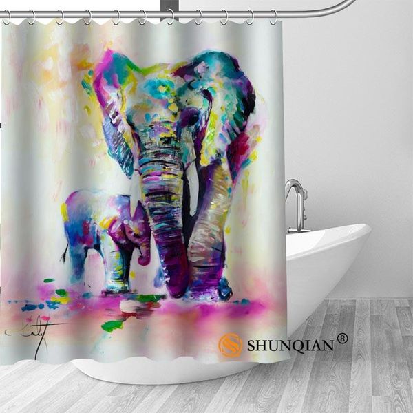 

shower curtains custom elephant art bath curtain fabric modern bathroom beautiful decor