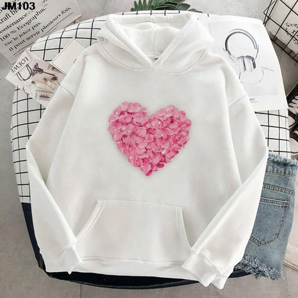 

women's t-shirt fashion gothic female clothing hoodie casual love printed sweatshirt fall/winter harajuku long sleeve pink pullover, White