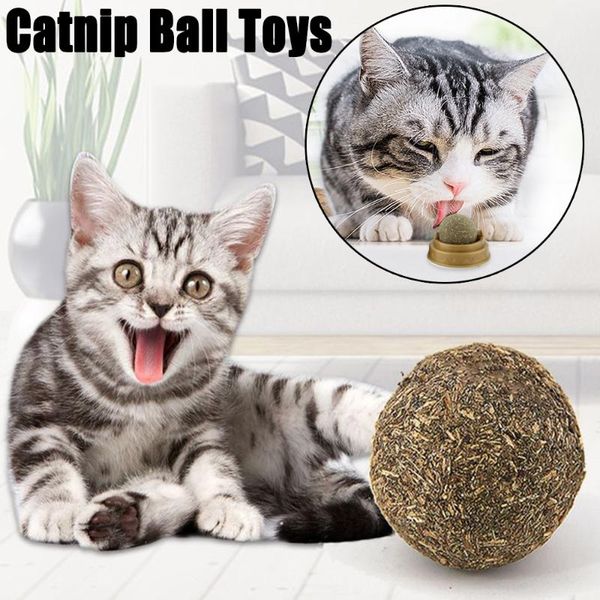 

cat toys natural catnip mint ball kitten treat cats play cleaning teeth toy