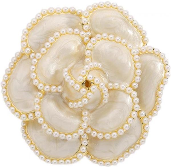

women brooches 18k gold plated crystal rhinestone pearl letters pins clothing decoration accessories, Gray