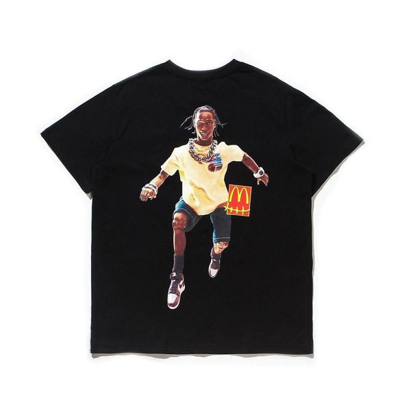 

21ss printing t shirt pure cotton t-shirts black blue, White;black