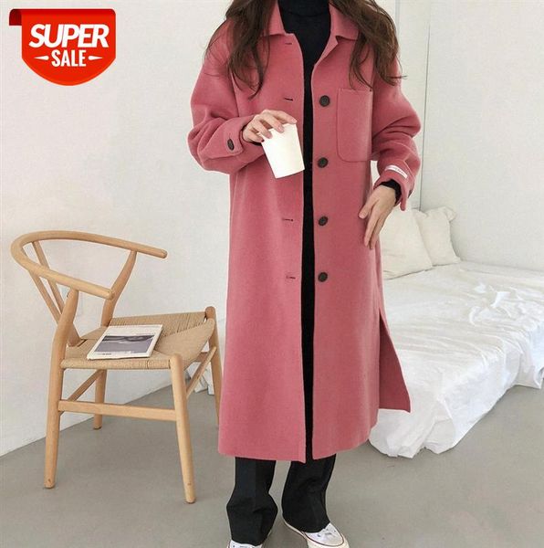 

19fw korean designer sakura-flower pink coat looks good in color. there is a girly feeling with b entry #vo7c, Black
