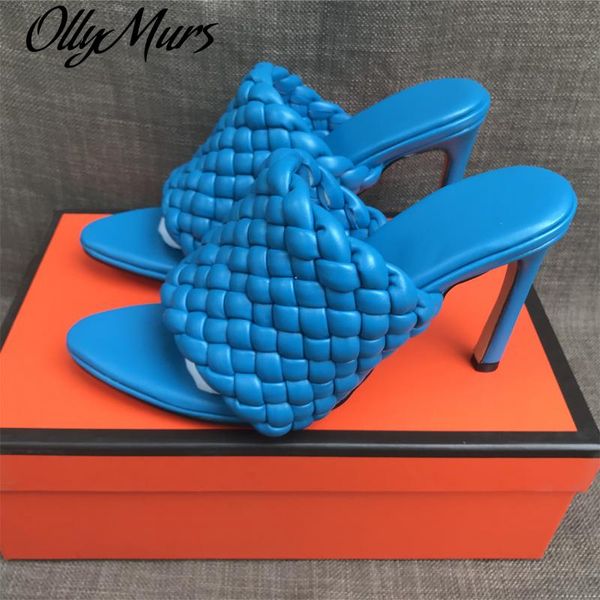 

brand sandal heels weaving sandalias open toe slippers sandals women sandalia feminina fashion shoes dress, Black