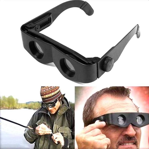 

sunglasses outdoor portable fishing telescope glasses plastic frame magnifying glass hd head-mounted binoculars, White;black
