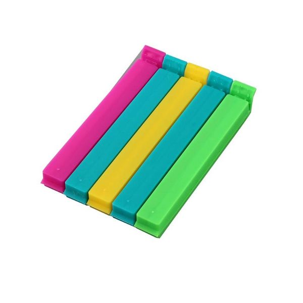 

brand 5pcs snack storage seal sealing bag clips clamp plastic tool