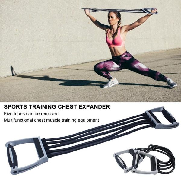 

chest expander five-tube detachable multifunctional muscle exercise training equipment accessories for home gym resistance bands