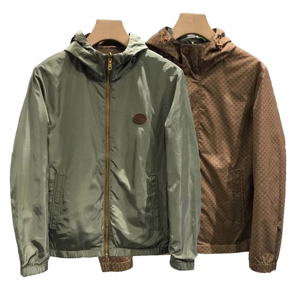 

designer luxury mens women reversible jackets classic solid color letter g full print comfortable loose jacket men clothing windproof size 4, Black;brown
