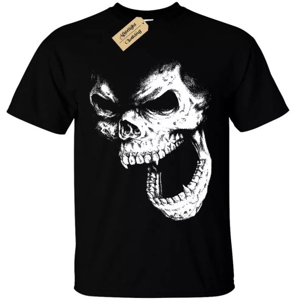 

skull t-shirt for men s-5xl, White;black
