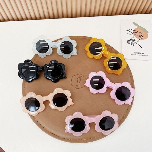 

sunglasses show children's with lovely flowers seaside holiday travel concave shape ultraviolet tide sunglasses, Blue