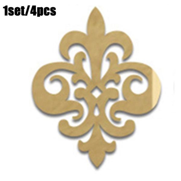 

wall stickers 4pcs mirror sticker art bedroom diy decal decor home living room
