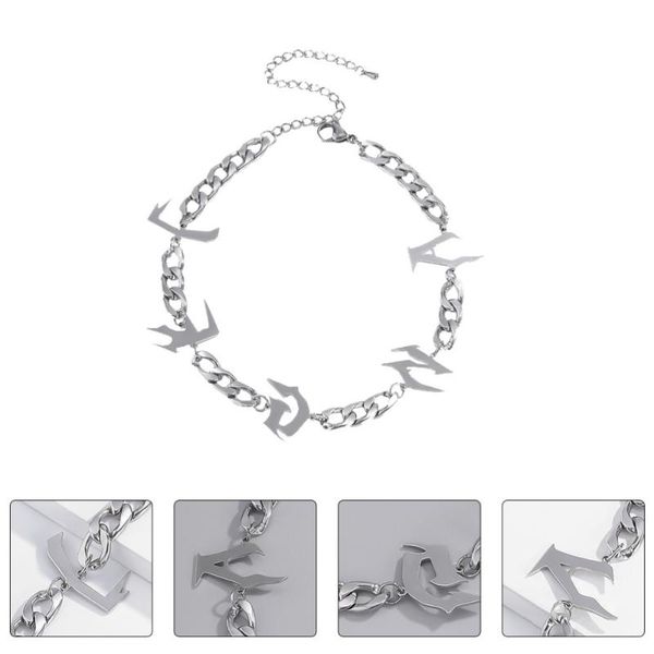 

pendant necklaces creative necklace hip-hop clavicle chain neck hanging, Silver