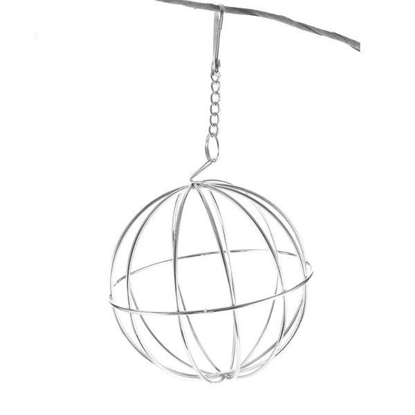 

dog apparel fun spherical stainless steel pet hay feeder ball food dispenser tool hanging pendant toy cat supplies gift
