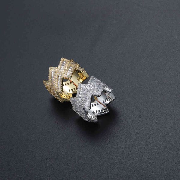 

ring hip hop personalized ins micro set zircon, Silver