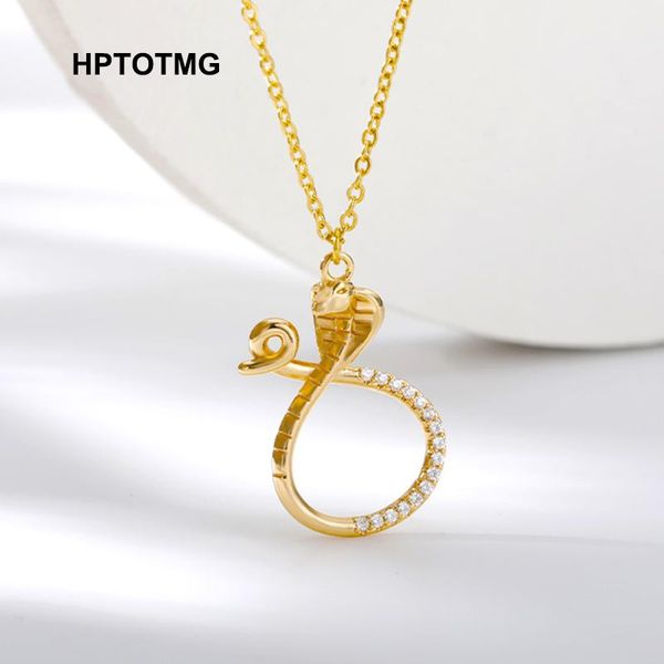 

chains gold snake zircon pendant necklace for women aesthetic goth clavicle chain choker fashion jewelry collares para mujer, Silver