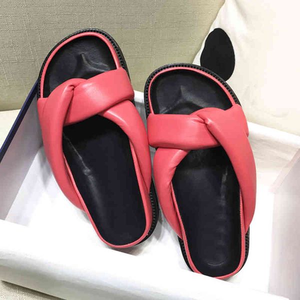

sandals summer slippers in a women's flat-lined transverse belt real leather vocation beach flipflops lazy mullers outdoors comfortable, Black