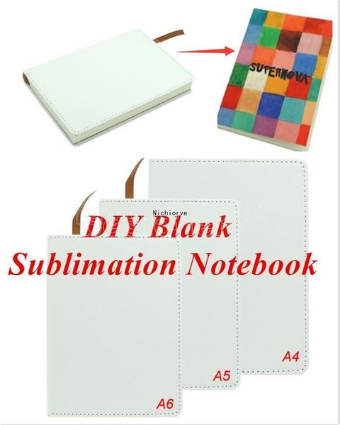 

blank sublimation notebook a4/a5/a6 sublimation pu-leather cover soft surface notebook transfer printing blank consumables diy gifts