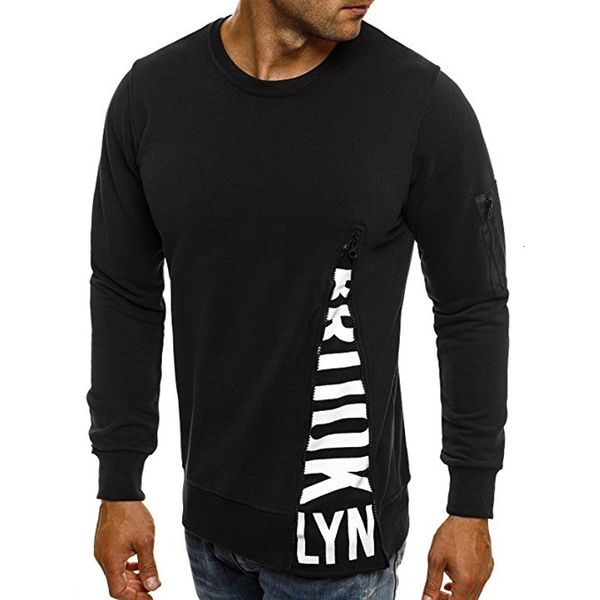 

men's t-shirts ebaihui arrival hip hop summer long-sleeved stitching personality european and american style round neck t-shirt ld, White;black