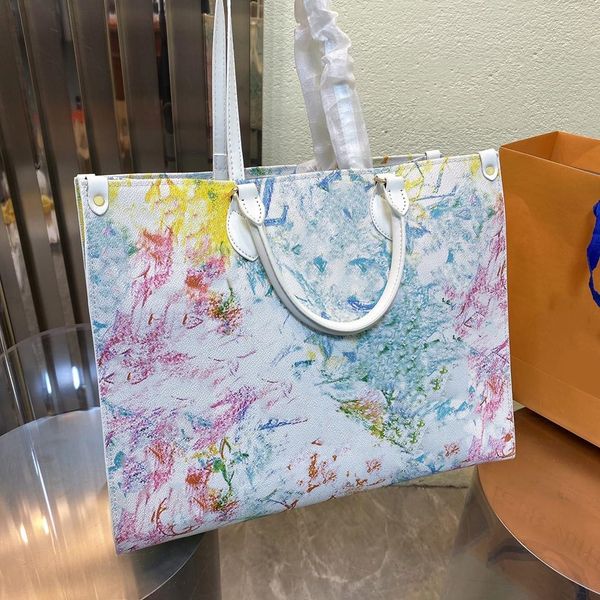 

luxury designer women evening bags paris graffiti totes bag luxurys designers letters printed crossbody tote genuine leather ha