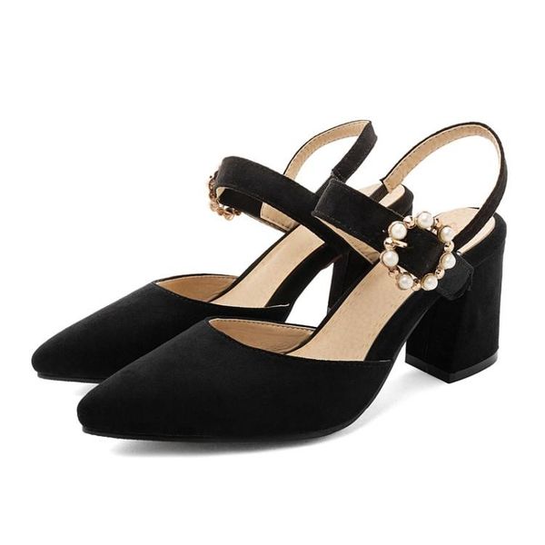 

sandalias mujer 2021 elegant platform women fashion high heels 7.5cm pointed toe party wedding shoes big size 32-48 20-6 sandals, Black