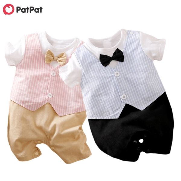 

spring and autumn baby gentleman striped romper for party clothes 210528, Blue