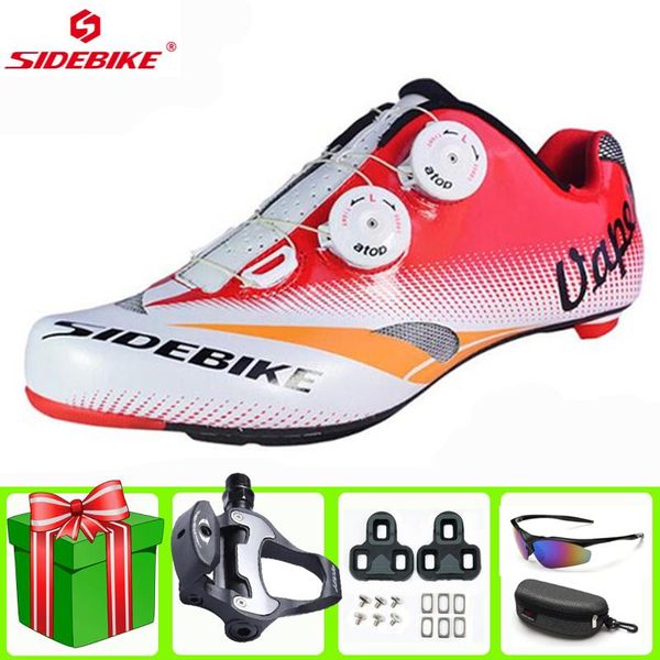 

sidebike road cycling shoes sapatilha ciclismo racing bike men sneakers women professional bicycle breathable footwear, Black